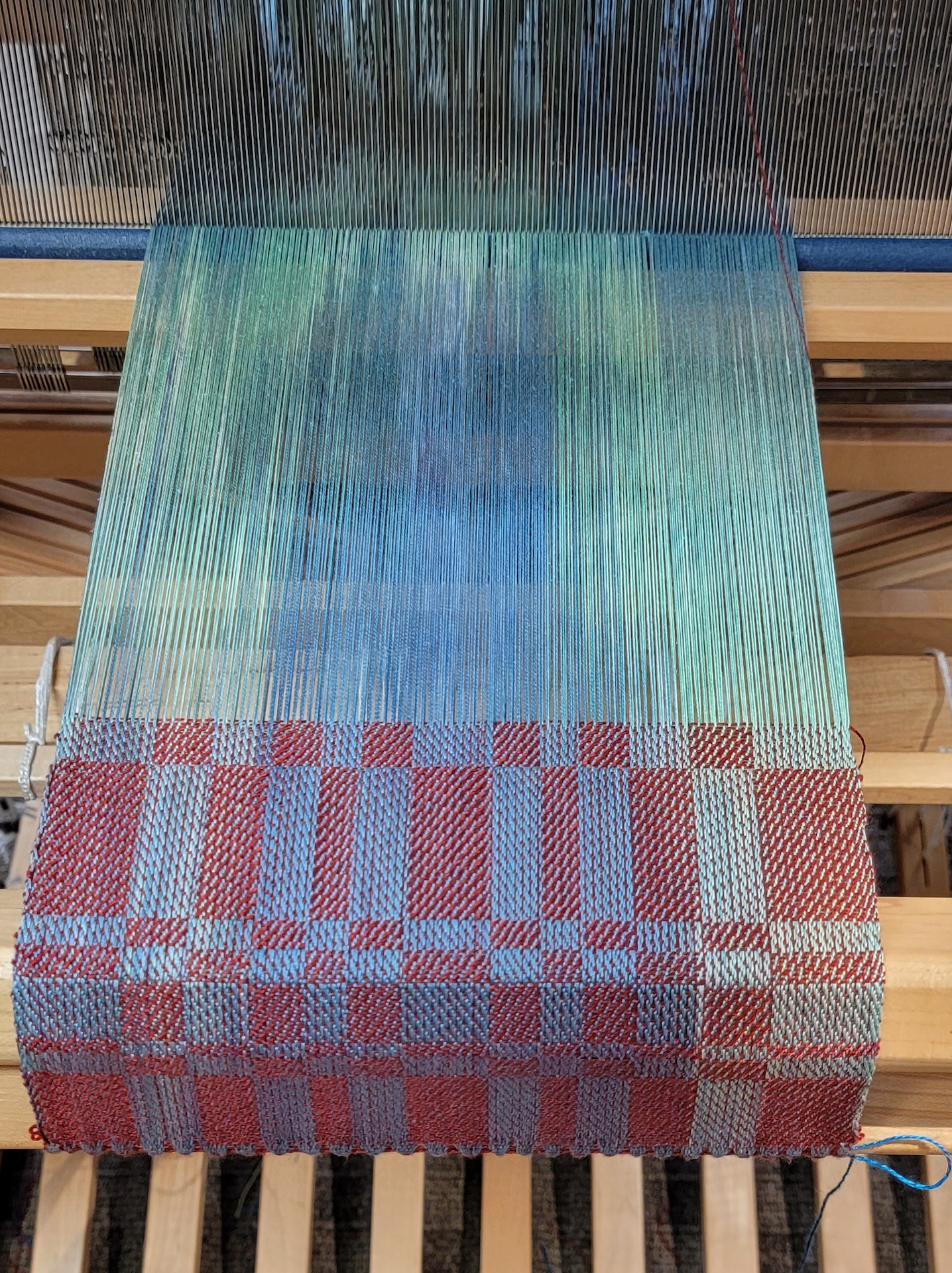 Weaving Painted Silk Scarves - Red Stone Glen
